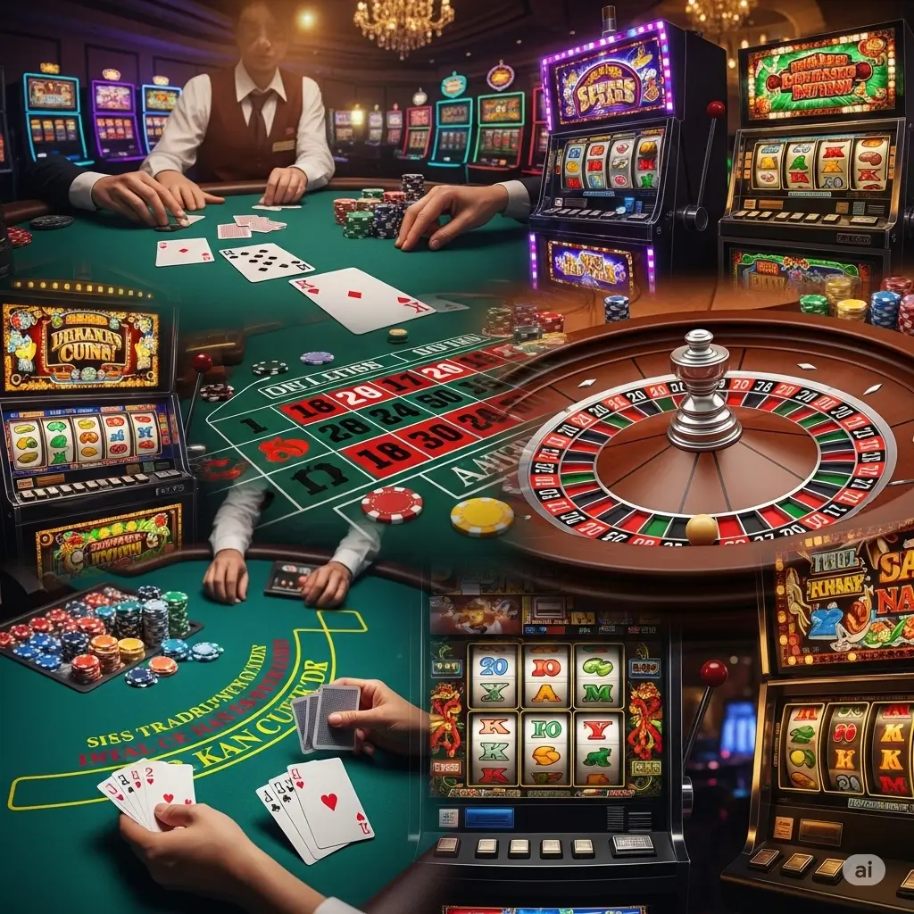 Collage de juegos disponibles en el casino Attamentos.